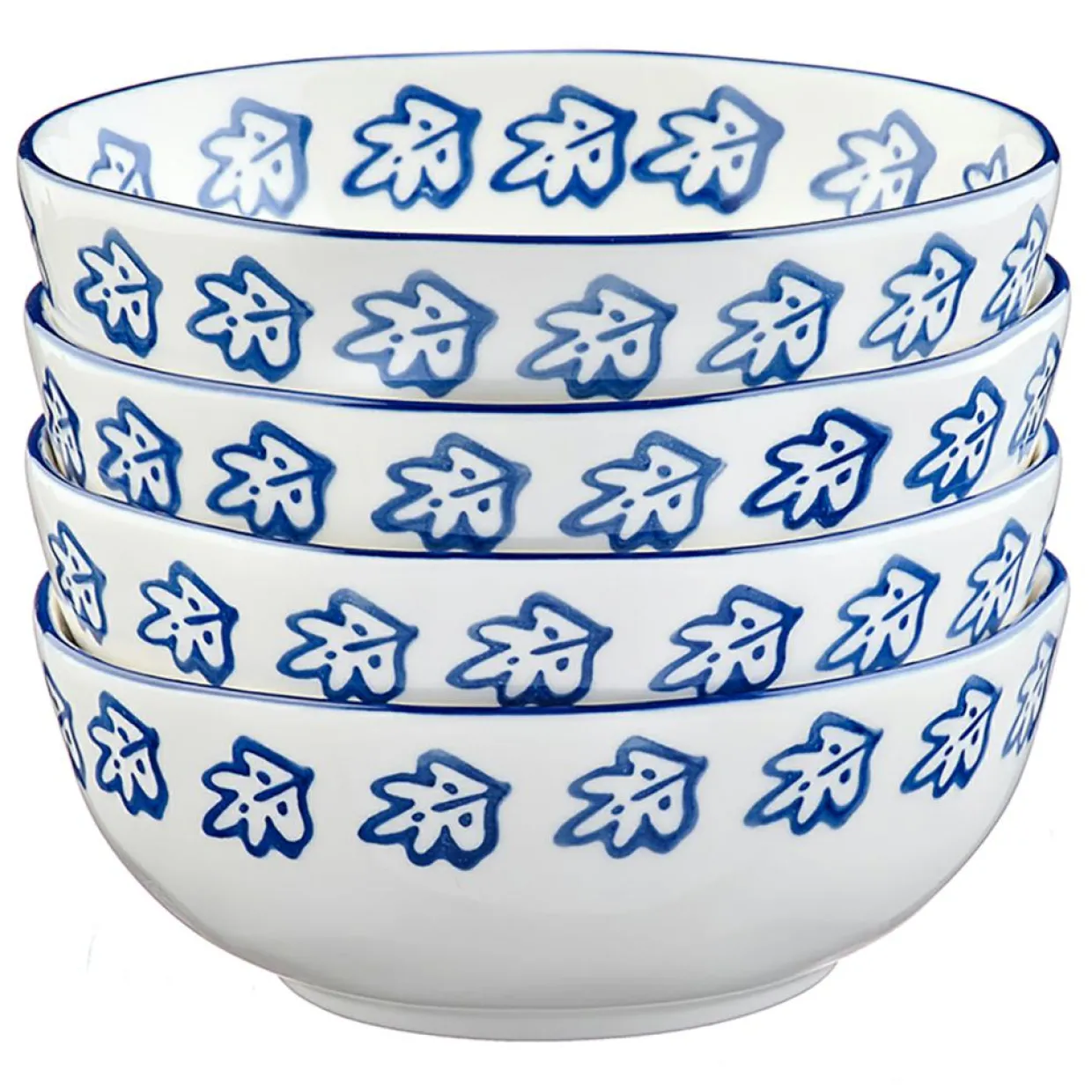 4 Bols en Porcelaine Napoli multicolores - 90 cL-Bjorn