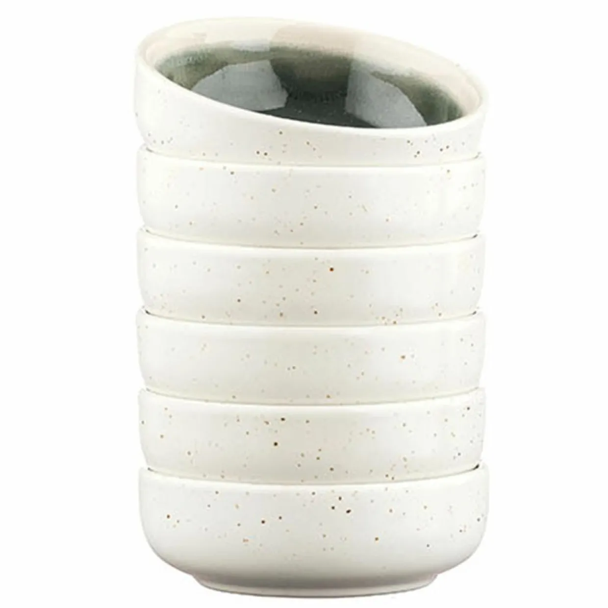 6 Bols Oxygen gris/vert bouteille/beige - D.9 cm-Bjorn Outlet