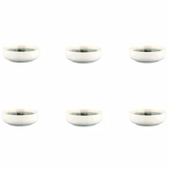 6 Bols Oxygen gris/vert bouteille/beige - D.9 cm-Bjorn Outlet