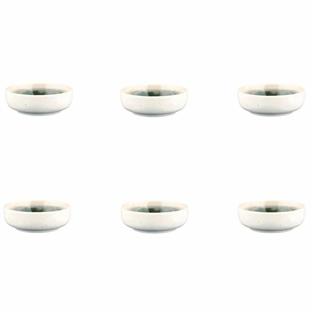 6 Bols Oxygen gris/vert bouteille/beige - D.9 cm-Bjorn Outlet