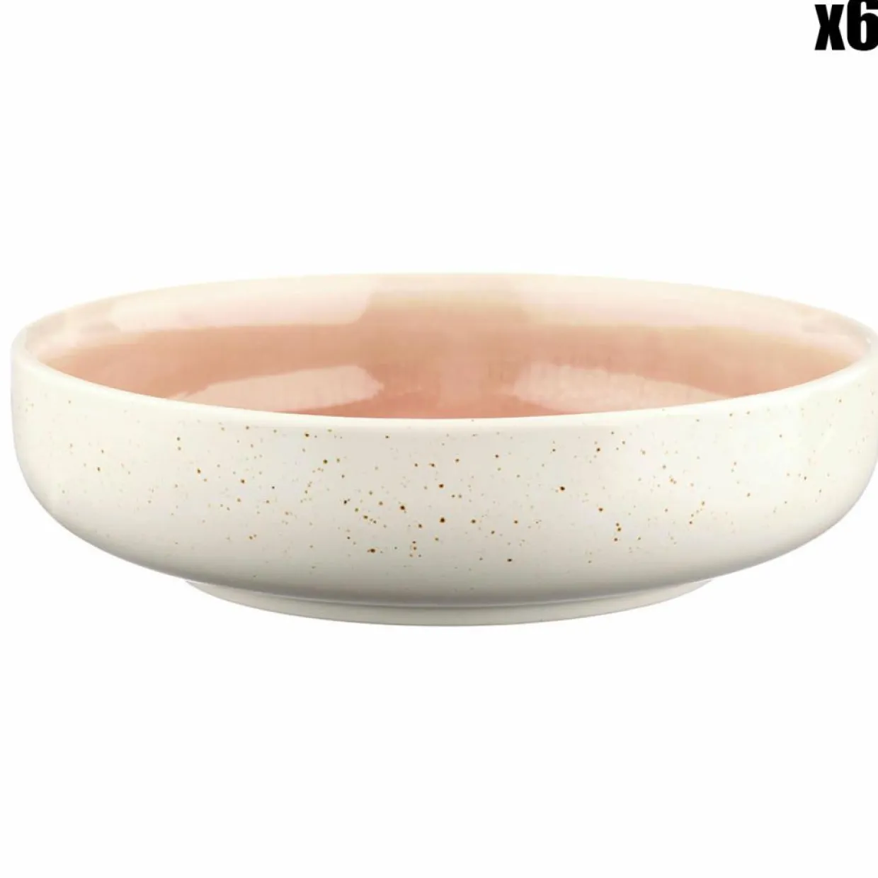 6 Bols Oxygen rose poudre/beige - D.22 cm-Bjorn Online