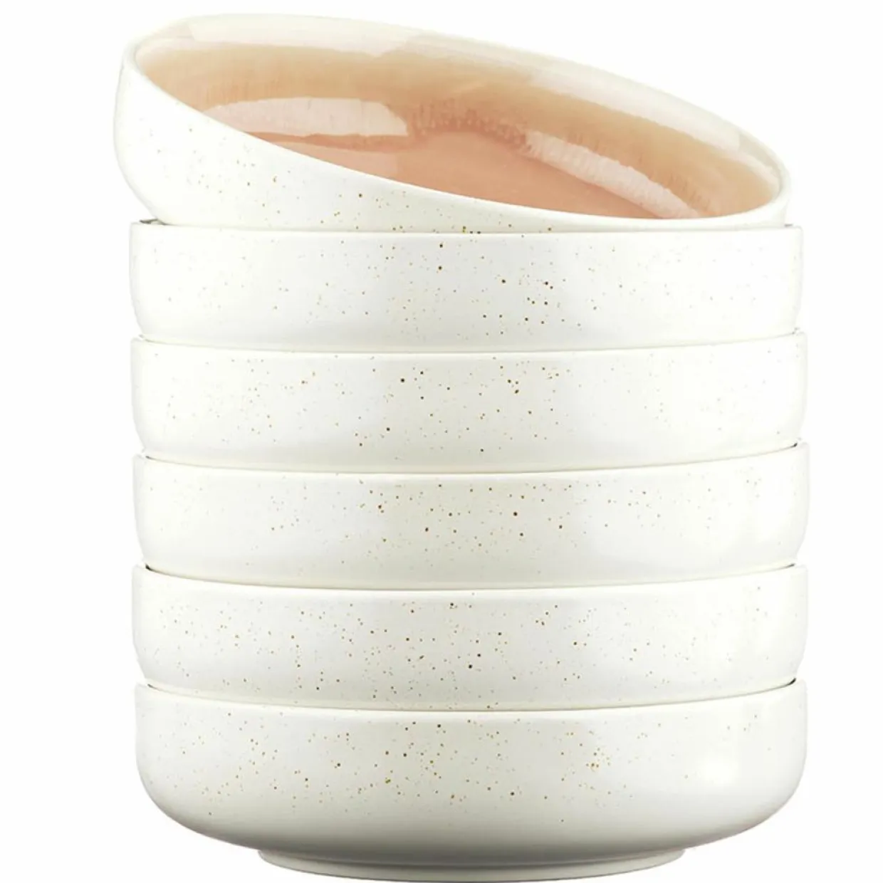 6 Bols Oxygen rose poudre/beige - D.22 cm-Bjorn Online