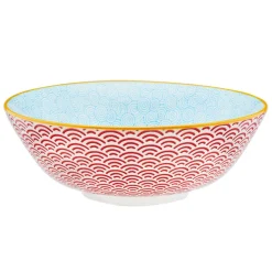 6 Bols Pattern Color bleu clair/rouge/jaune - D.21 cm-Bjorn New