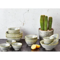 6 Bols petit-déjeuner Pattern Eclipse gris anthracite - D.15 cm-Bjorn New