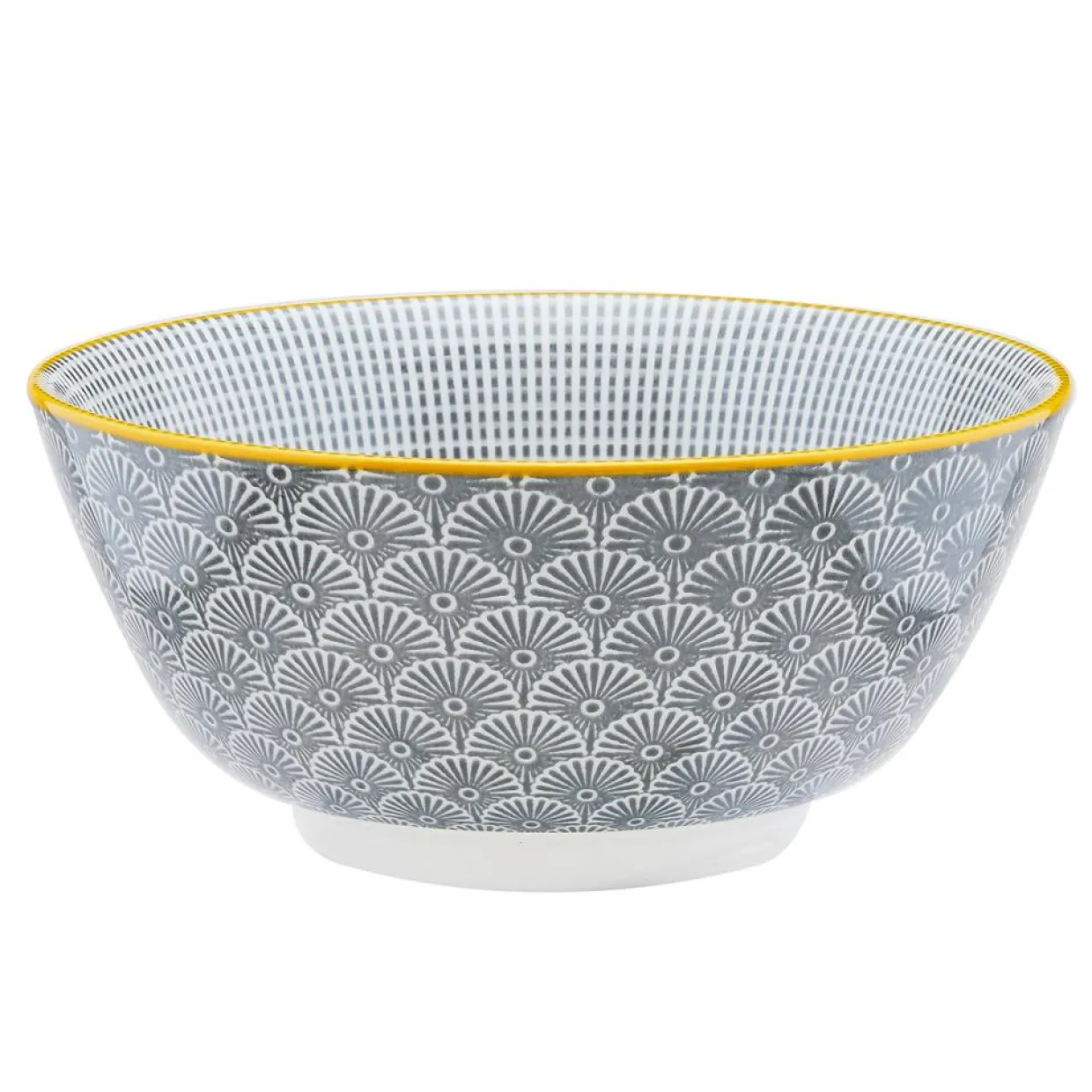 6 Bols petit-déjeuner Pattern Eclipse gris anthracite - D.15 cm-Bjorn New