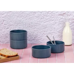 4 Bols Scandi bleu marine - 40 cl-Bjorn Clearance