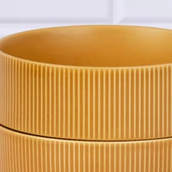 4 Bols Scandi jaune ocre - 100 cl-Bjorn Outlet