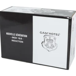 Gam'Hotel Casseroles^4 Casseroles induction argentées - D.14/16/18/20 cm