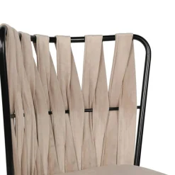 2 Chaises Kusakli crème/noir - 43x82x43 cm-Wooden Art Hot