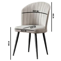 Wooden Art Chaises^4 Chaises Rubi marron - 52x85x42 cm