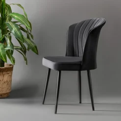 Wooden Art Chaises^4 Chaises Rubi noires - 52x85x42 cm