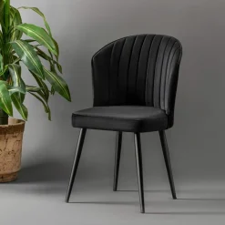 Wooden Art Chaises^4 Chaises Rubi noires - 52x85x42 cm