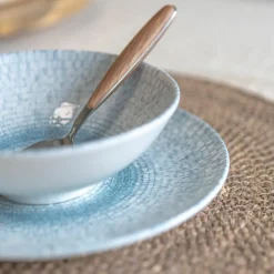 6 Coupelles Aqua15Cm En Porcelaine BlancEt Bleu-Novastyl Sale