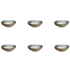 6 Coupelles en Grès Island kaki/bleu - 15 cl-Bjorn Online
