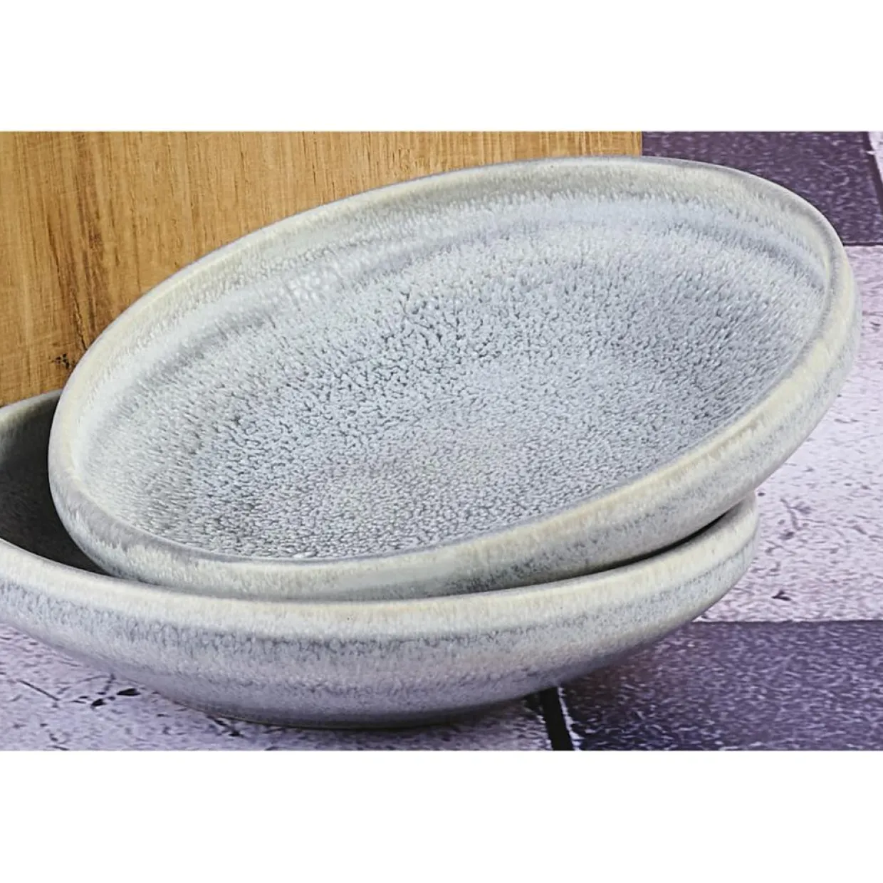 6 Coupelles en Grès Stone gris clair - 20 cl-Bjorn