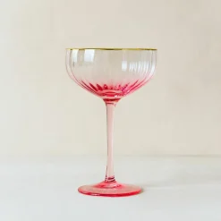 4 Coupes Gatsby31Cl En Verre Rose-Novastyl Sale