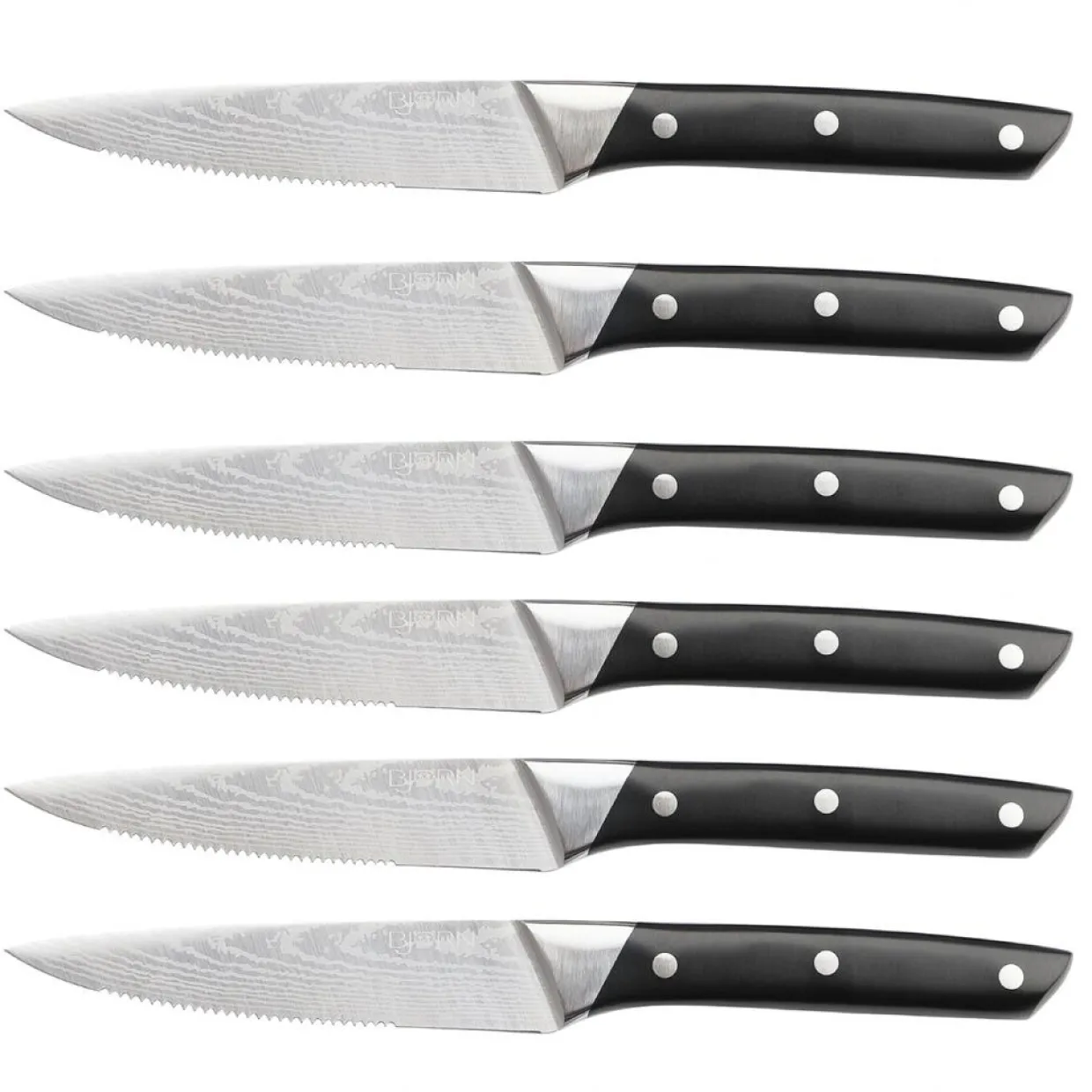 Bjorn Couteaux^6 Couteaux à steak Erling inox mat - 26x3x1 cm