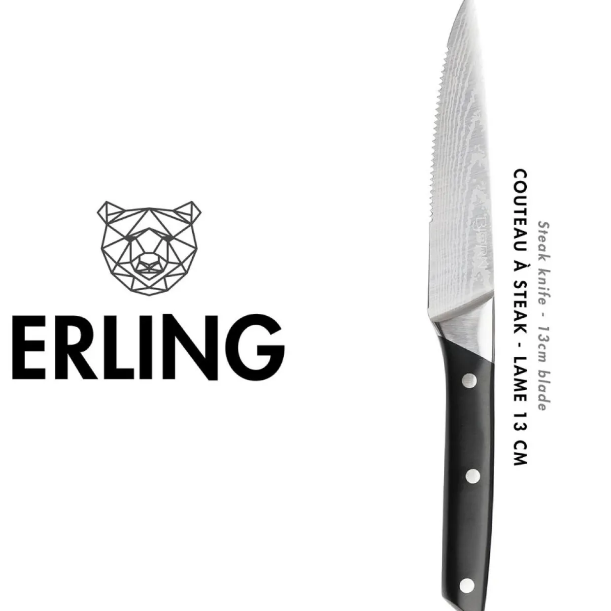 Bjorn Couteaux^6 Couteaux à steak Erling inox mat - 26x3x1 cm