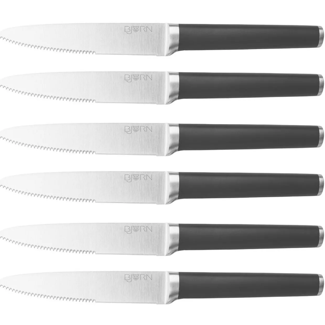 Bjorn Couteaux^6 Couteaux à steak Jona inox mat - 24x2x1 cm