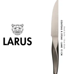 6 Couteaux à steak Larus gris métal - 6 pièces-Bjorn