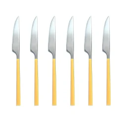 Menastyl Couteaux^6 Couteaux de table Colorama safran - 23.5 cm