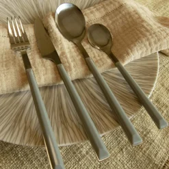 Menastyl Couteaux^6 Couteaux de table Colorama gris - 23.5 cm