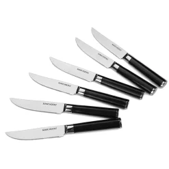 6 Couteaux Steel noirs-Gam'Hotel Hot
