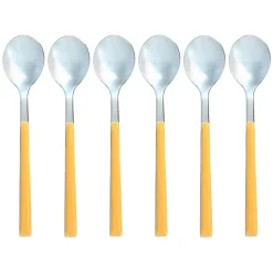 6 Cuillère à café Colorama safran - 16.5 cm-Menastyl Hot