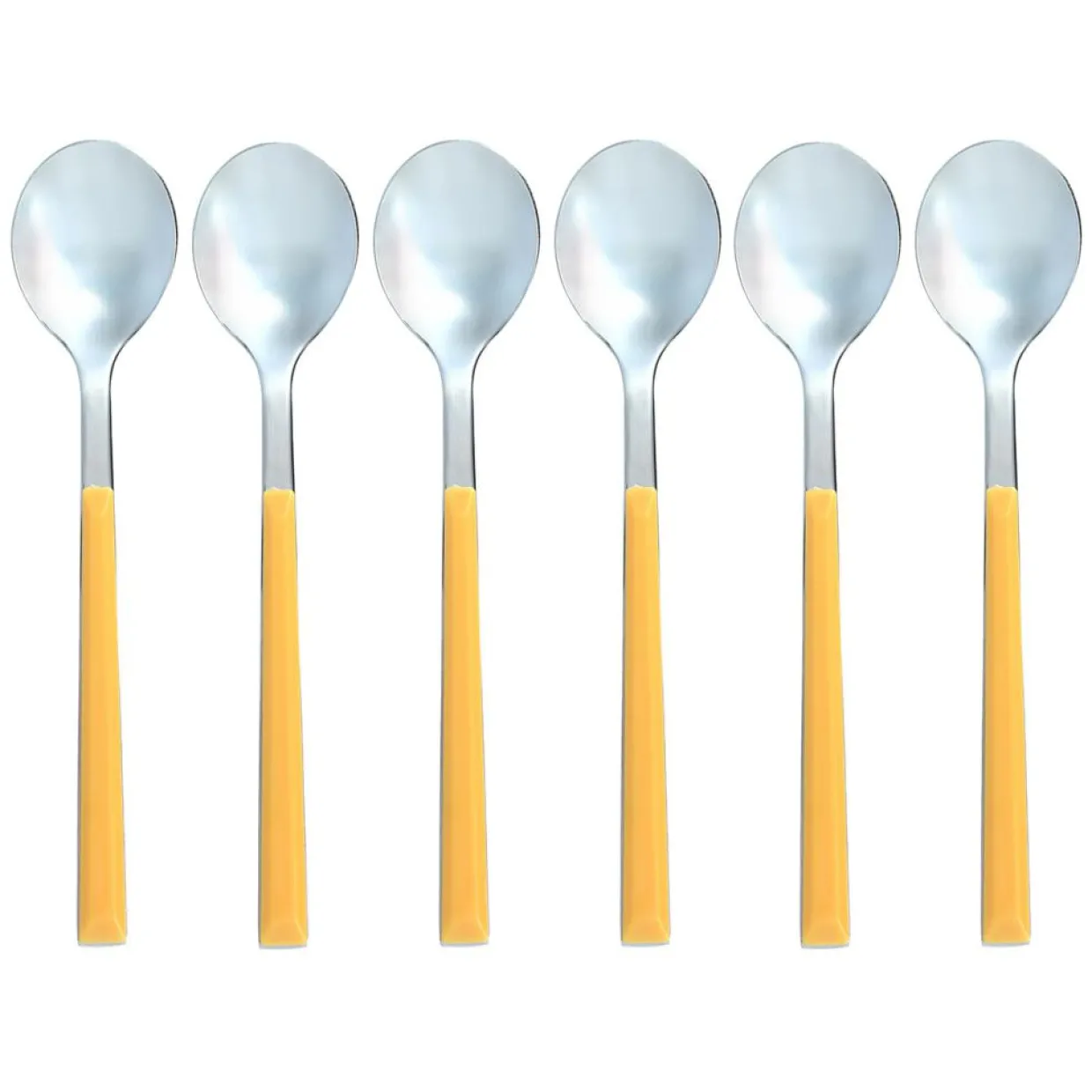 6 Cuillère à café Colorama safran - 16.5 cm-Menastyl Hot