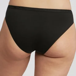 Femme Playtex Lingerie, Nuit^2 Culottes échancrées Coton Bio noires
