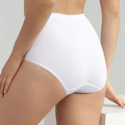 2 Culottes Coton & Dentelle blanches-Playtex Outlet