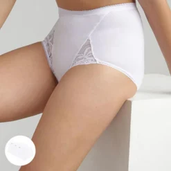 2 Culottes Coton & Dentelle blanches-Playtex Outlet