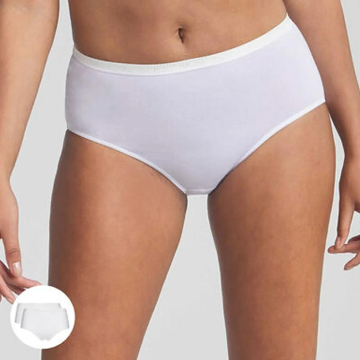 2 Culottes en Coton Bio blanches-Playtex Online