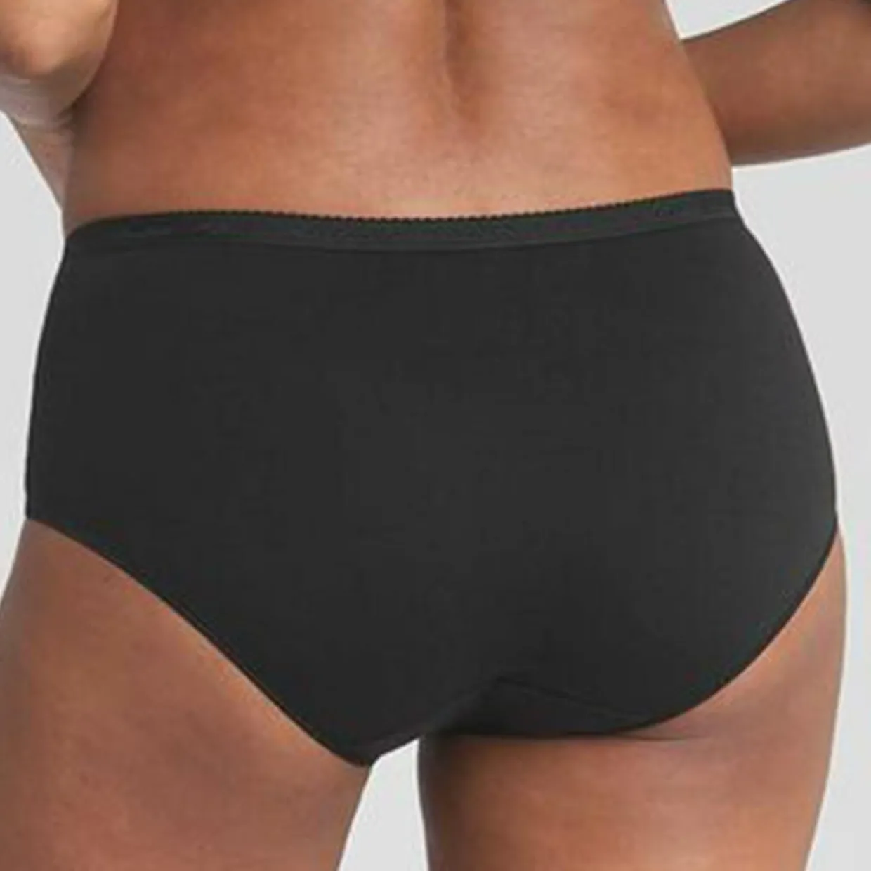 Femme Playtex Lingerie, Nuit^2 Culottes en Coton Bio noires