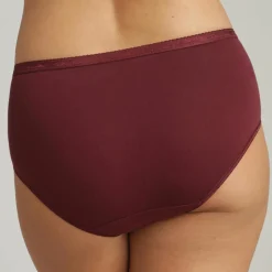 Femme Playtex Lingerie, Nuit^3 Culottes midi Cotton Bio prune/imprimé/terracotta