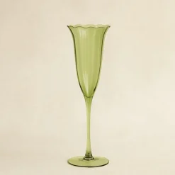 4 Flutes Eden17Cl En Verre Vert-Novastyl