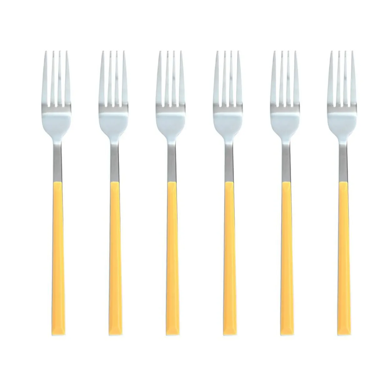 6 Fourchettes de table Colorama safran - 21 cm-Menastyl Discount