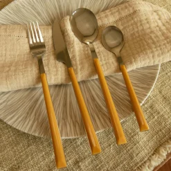 6 Fourchettes de table Colorama safran - 21 cm-Menastyl Discount