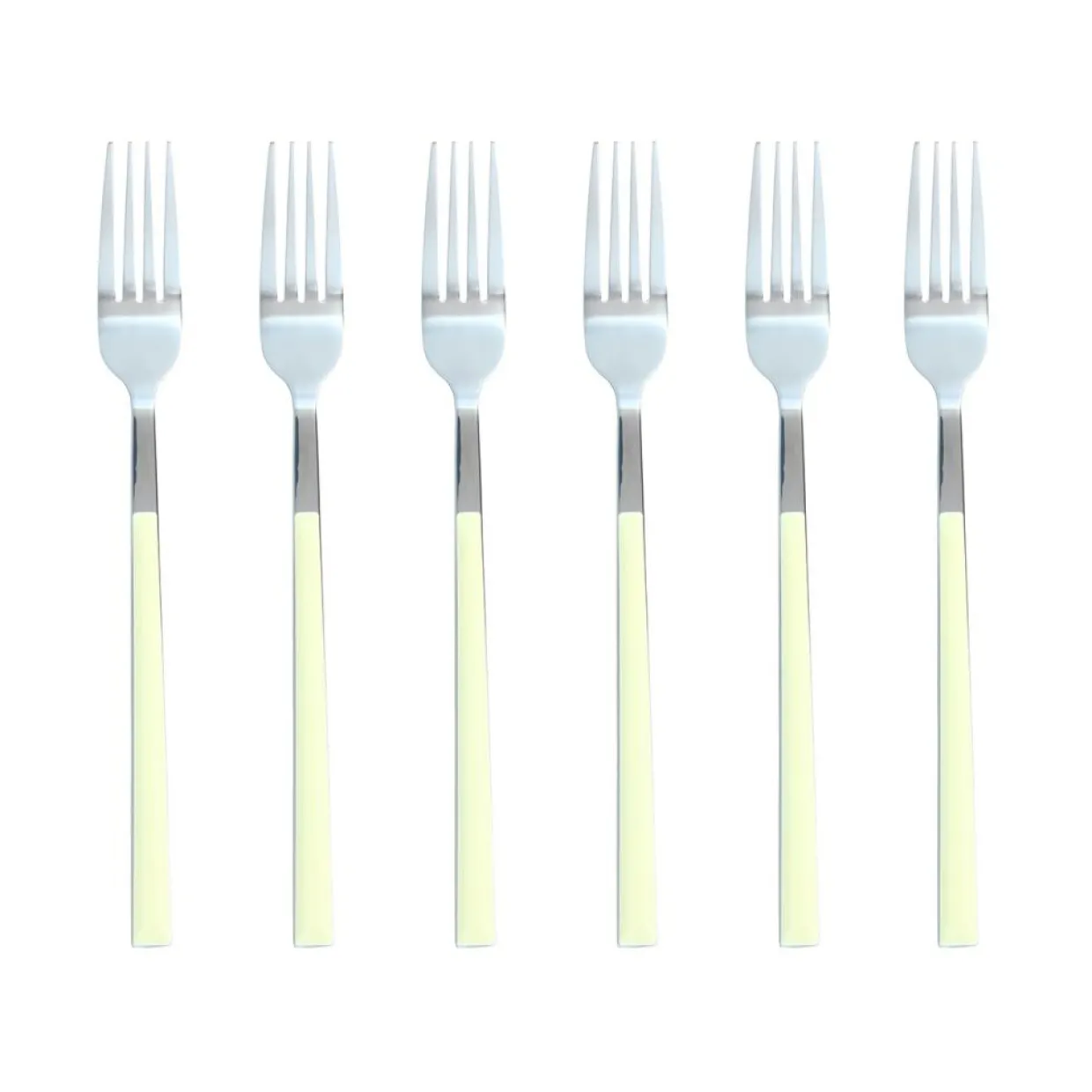 Menastyl Couverts De Table^6 Fourchettes de table Colorama crème - 21 cm