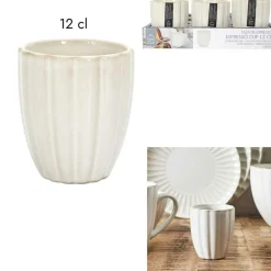 4 gobelets espresso vlora beiges - D.6.2x7.2 cm-Home Deco Factory Outlet