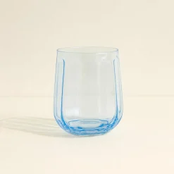 4 GobeletsRiviera 52.5Cl En VerreBleu-Novastyl Outlet