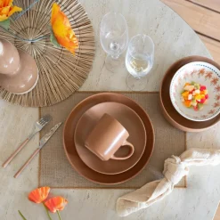 6 Mugs Arita 38Cl EnGrès Marron-Novastyl Online