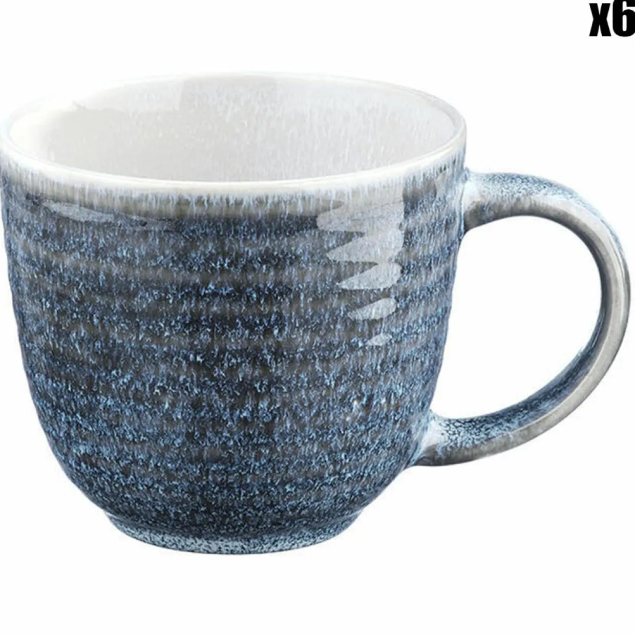 6 Mugs Cosmos bleu/blanc nacré - 30 cl-Bjorn Discount