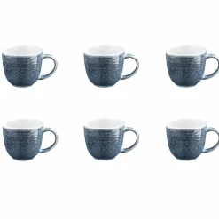6 Mugs Cosmos bleu/blanc nacré - 30 cl-Bjorn Discount