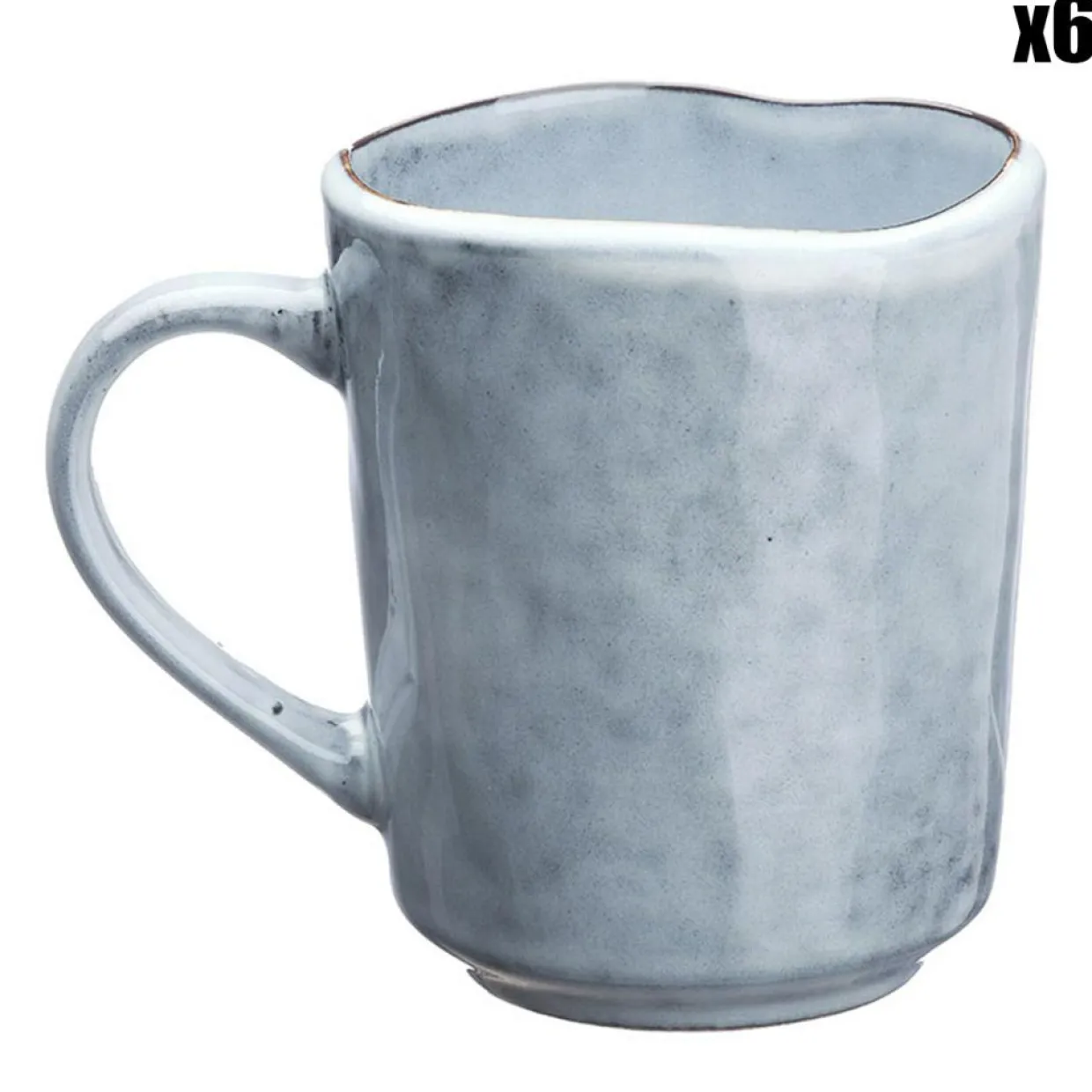 Bjorn Mugs, Tasses^6 Mugs en Grès Cloud gris clair - 40 cl