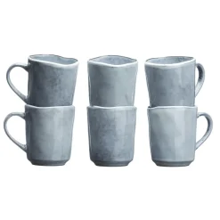 Bjorn Mugs, Tasses^6 Mugs en Grès Cloud gris clair - 40 cl