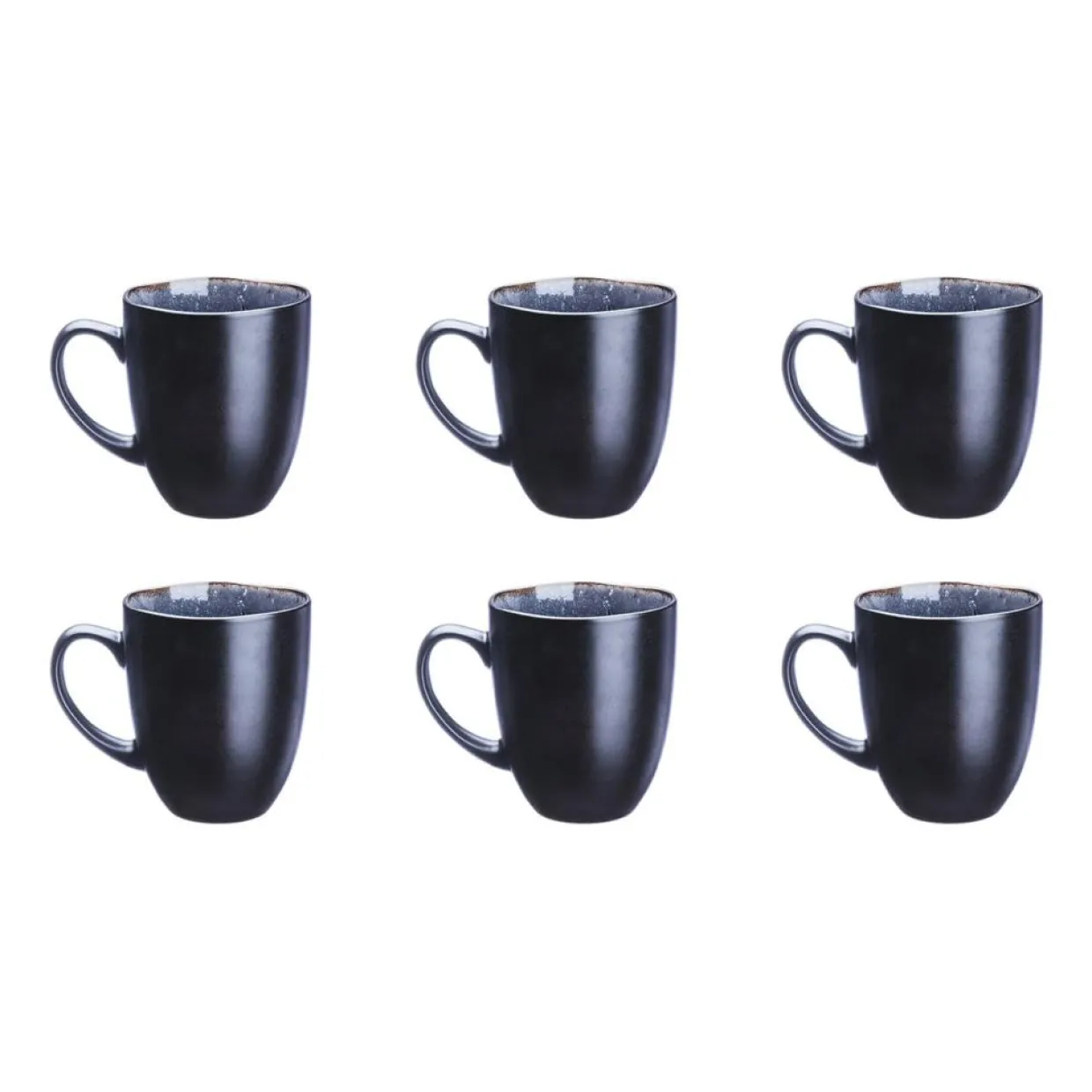 Bjorn Mugs, Tasses^6 Mugs en Grès Iris bleu foncé - 40 cl