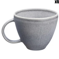 Bjorn Mugs, Tasses^6 Mugs en Grès Stone gris clair - 25 cl