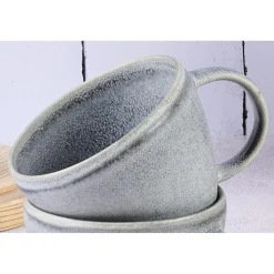 Bjorn Mugs, Tasses^6 Mugs en Grès Stone gris clair - 25 cl