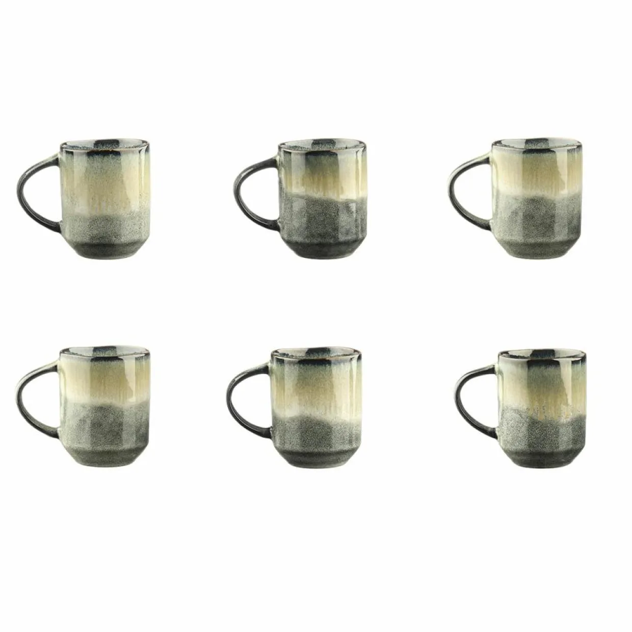 Bjorn Mugs, Tasses^6 Mugs Genesis bleu/gris kaki - 40 cl